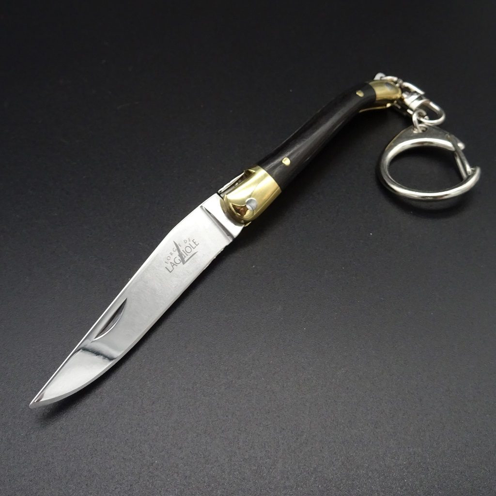 Forge de Laguiole Mini Taschenmesser Ebenholz 5,5 cm Klinge • De Rosa feine Messer & Scheren Tegernsee Forge de Laguiole Schlüsselanhänger Taschenmesser Ebenholz 5,5 cm Klinge