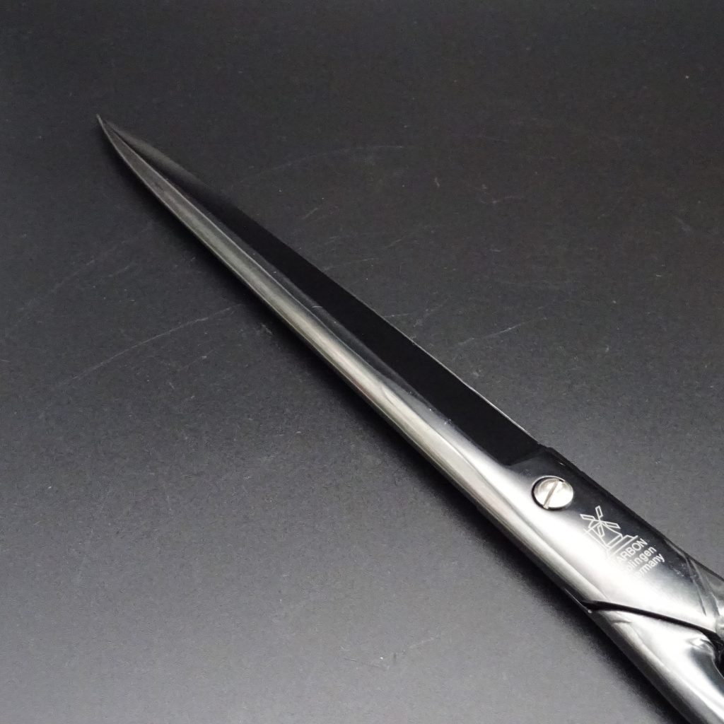 Herder Windmühlenmesser große Papierschere Carbonstahl schwarz 315 mm • De Rosa feine Messer & Scheren Tegernsee Herder Windmuehlenmesser grosse Papierschere Carbonstahl schwarz 315 mm