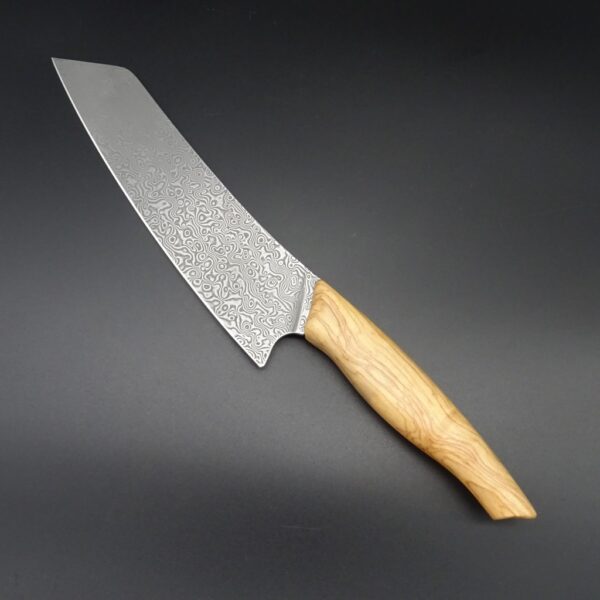 Karl d’r Schlieper Beluga Kochmesser Damast 20 cm Klinge Olive