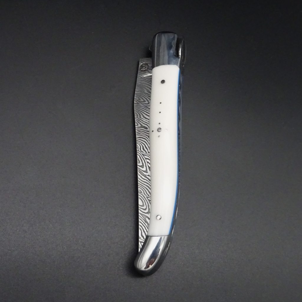 Laguiole Taschenmesser TEGERNSEE DAMAST Corian 9 cm Klinge • De Rosa feine Messer & Scheren Tegernsee Laguiole Taschenmesser TEGERNSEE DAMAST Corian 9 cm Klinge – Bild 2