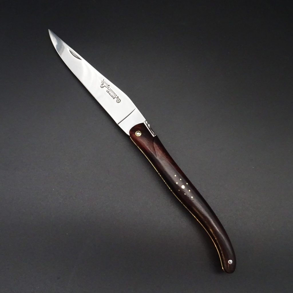 Laguiole en Aubrac Eclipse Taschenmesser 9 cm Wüsteneisenholz Klinge 12C27MOD • De Rosa feine Messer & Scheren Tegernsee Laguiole en Aubrac Eclipse Taschenmesser 9 cm Wüsteneisenholz Klinge 12C27MOD – Bild 2