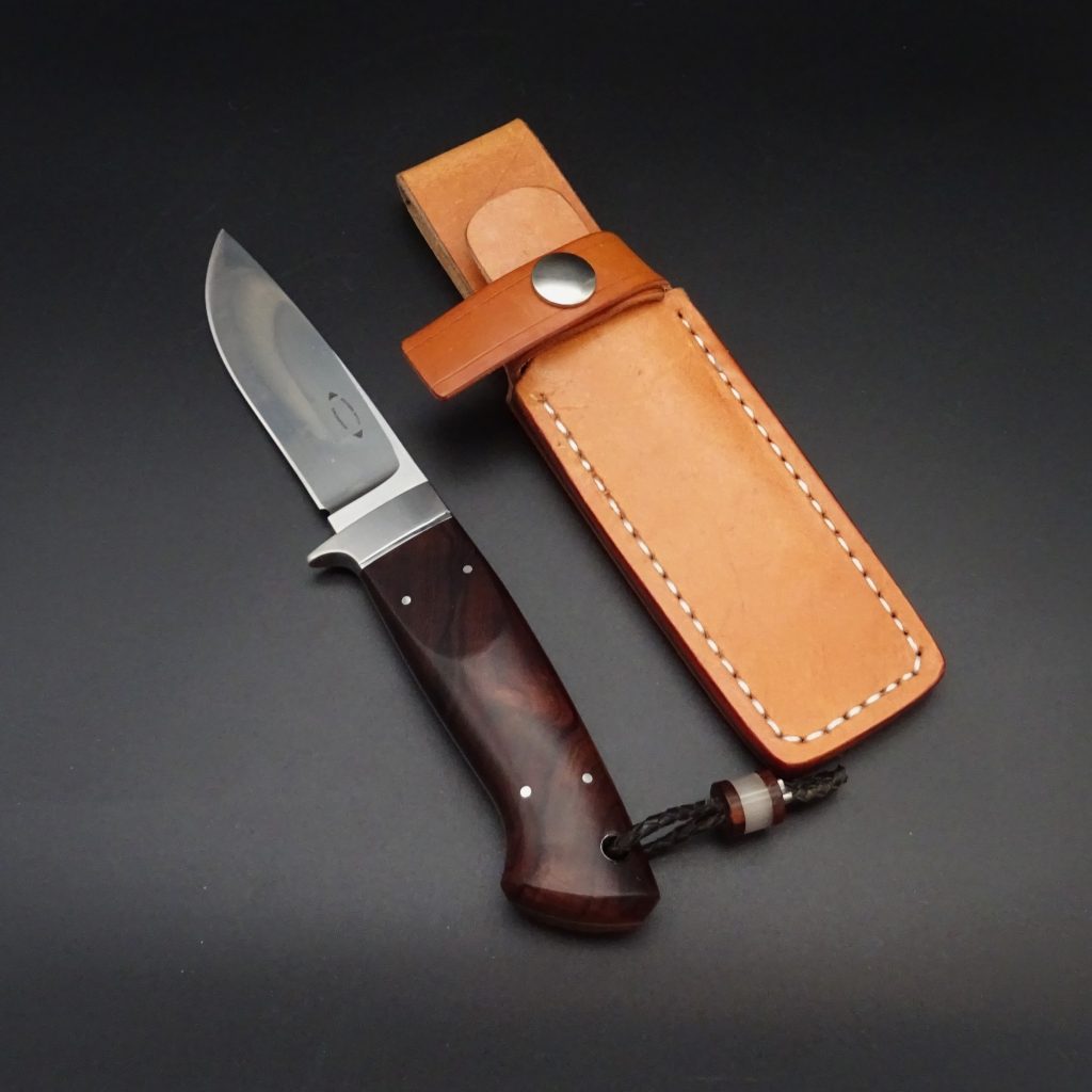 R. Spitzl Jagdmesser feststehend Wüsteneisenholz 9 cm Droppoint-Klinge RWL34 • De Rosa feine Messer & Scheren Tegernsee R. Spitzl Jagdmesser feststehend Wüsteneisenholz 9 cm Droppoint-Klinge RWL34 – Bild 2