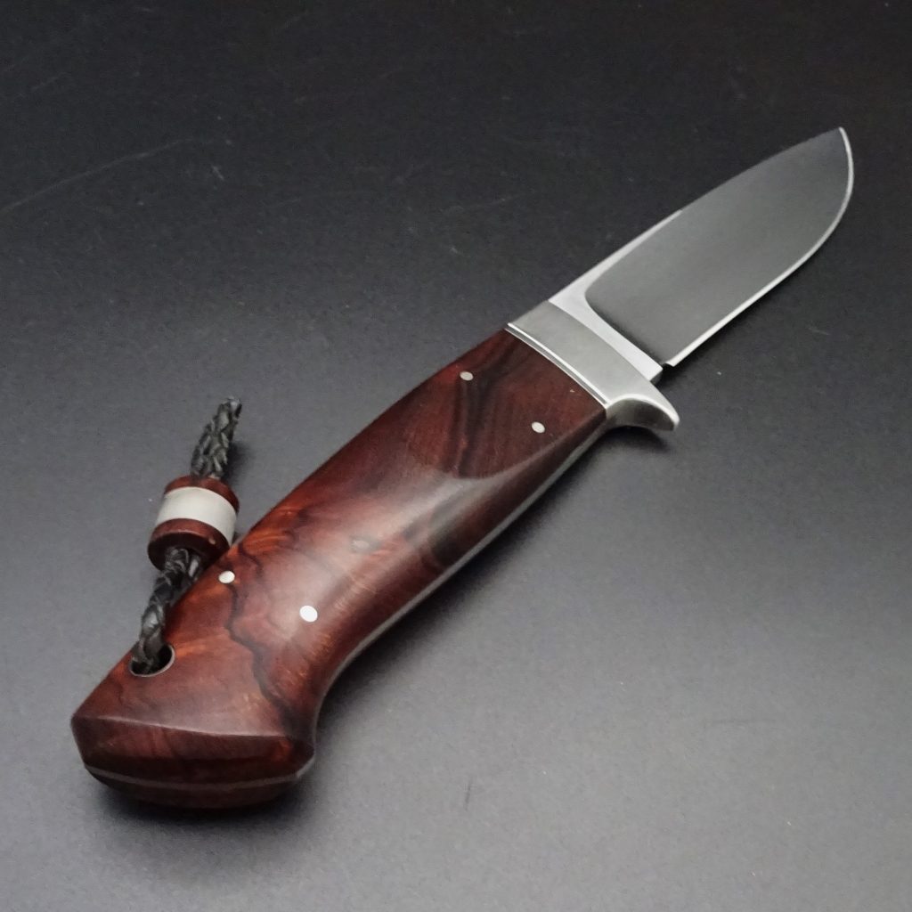 R. Spitzl Jagdmesser feststehend Wüsteneisenholz 9 cm Droppoint-Klinge RWL34 • De Rosa feine Messer & Scheren Tegernsee R. Spitzl Jagdmesser feststehend Wüsteneisenholz 9 cm Droppoint-Klinge RWL34 – Bild 5