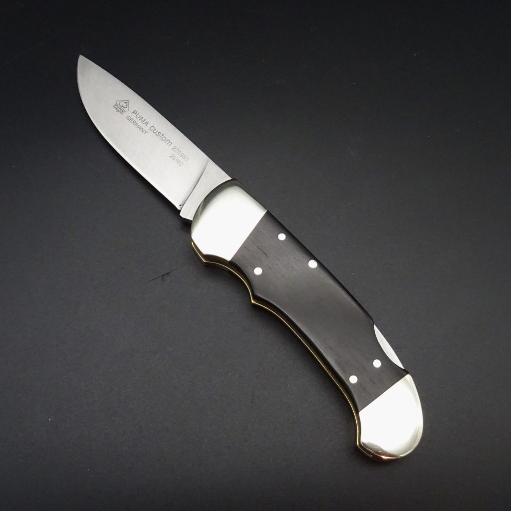 Puma Custom Taschenmesser Ebenholz 6,5 cm Klinge 1.4110 • De Rosa feine Messer & Scheren Tegernsee Puma Custom Taschenmesser Ebenholz 220985