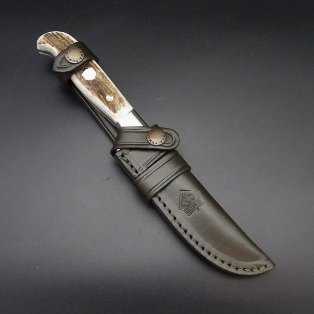 Puma Waidmann Jagdmesser feststehend Hirschhorn 11,5 cm Klinge 1.4116 • De Rosa feine Messer & Scheren Tegernsee Puma Waidmann Jagdmesser feststehend Hirschhorn 113580