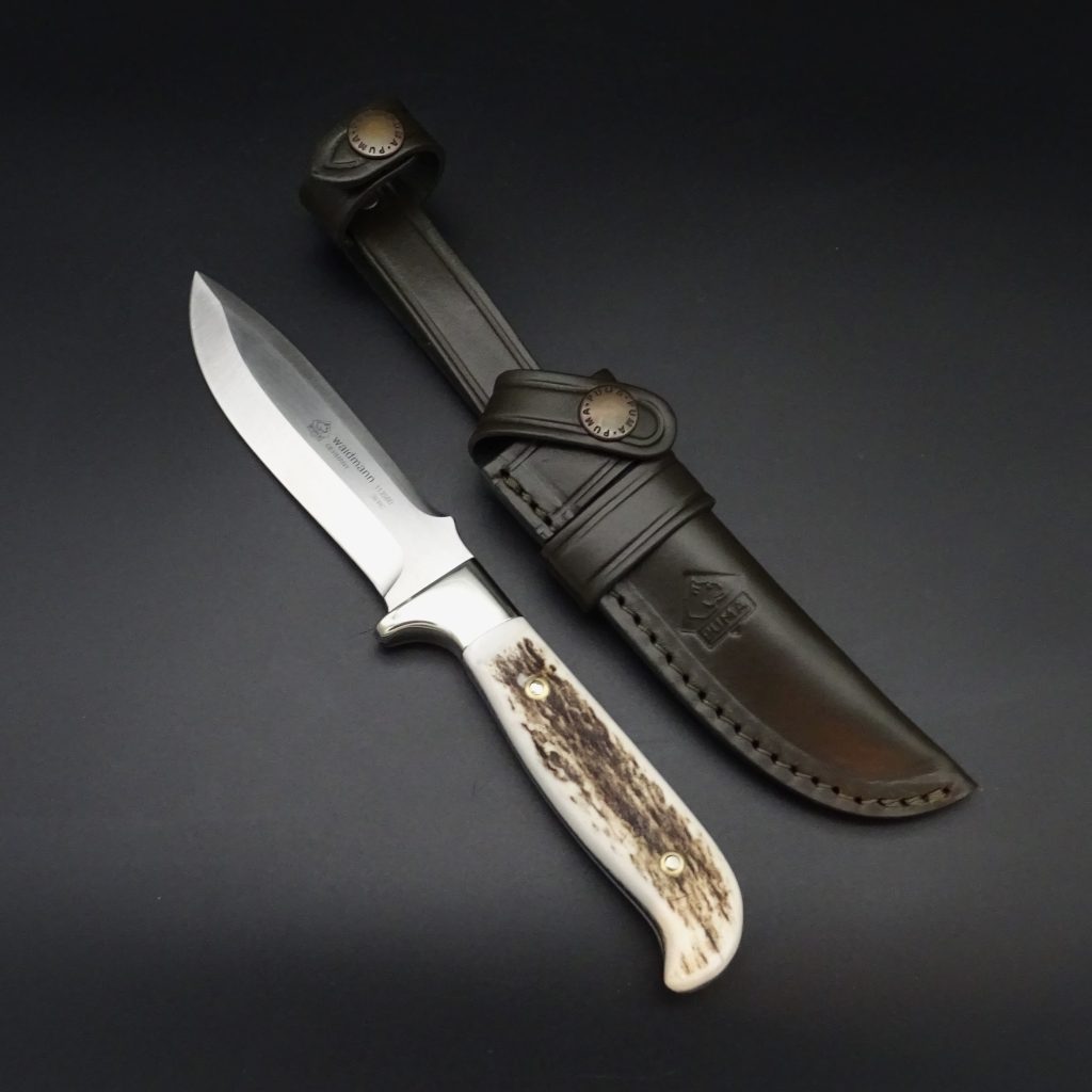 Puma Waidmann Jagdmesser feststehend Hirschhorn 11,5 cm Klinge 1.4116 • De Rosa feine Messer & Scheren Tegernsee Puma Waidmann Jagdmesser feststehend Hirschhorn 113580