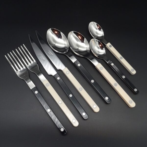 Sabre Paris Besteckset Black&White 16 tlg Edelstahl poliert/Kunststoff