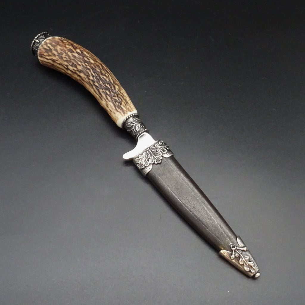 Trachtenmesser Hirschkappe feststehend 10 cm Klinge 1.4116 Hirschhorn • De Rosa feine Messer & Scheren Tegernsee Trachtenmesser Hirschkappe feststehend 10 cm Klinge 1.4116 Hirschhorn – Bild 6
